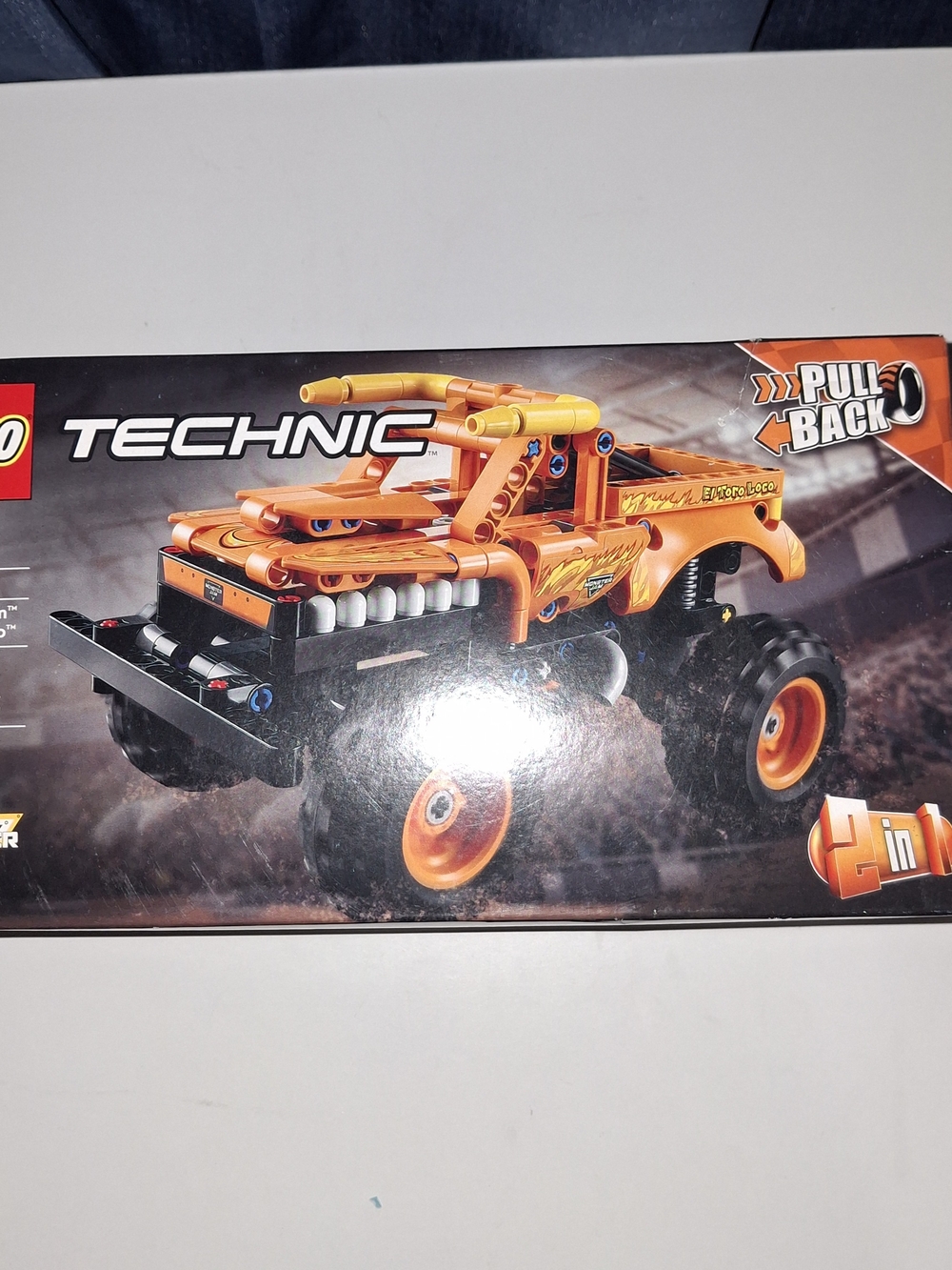 Lego Technic Orange Pull-Back Monster Truck New Retired